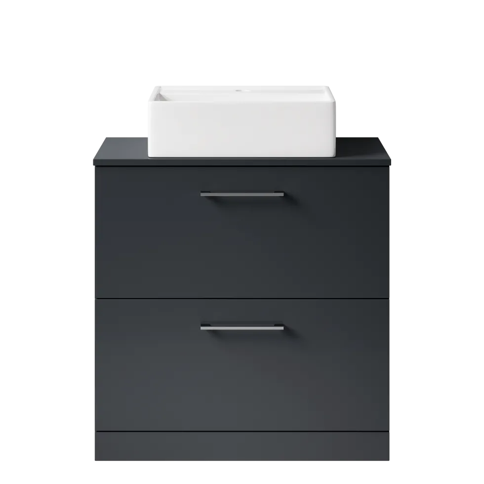 Erin 800mm Floorstanding 2 Drawer Vanity Unit & Countertop