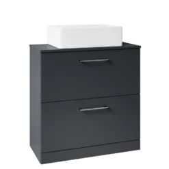 Erin 800mm Floorstanding 2 Drawer Vanity Unit & Countertop