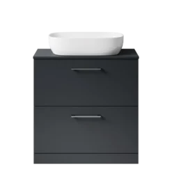 Erin 800mm Floorstanding 2 Drawer Vanity Unit & Countertop