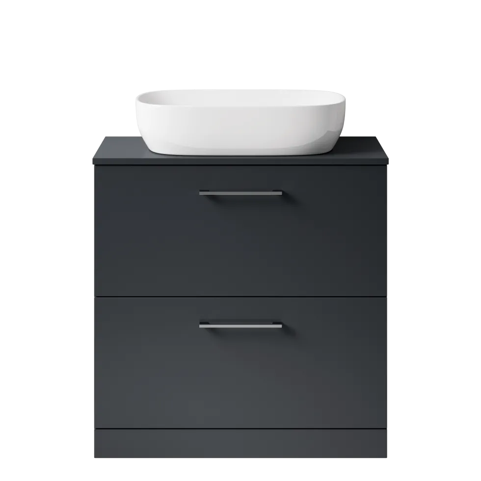 Erin 800mm Floorstanding 2 Drawer Vanity Unit & Countertop
