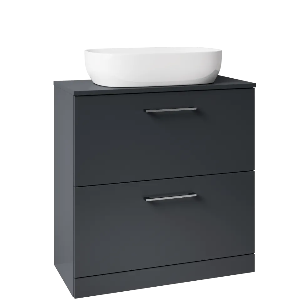 Erin 800mm Floorstanding 2 Drawer Vanity Unit & Countertop