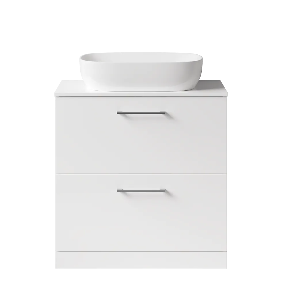 Erin 800mm Floorstanding 2 Drawer Vanity Unit & Countertop
