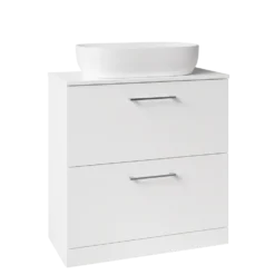 Erin 800mm Floorstanding 2 Drawer Vanity Unit & Countertop