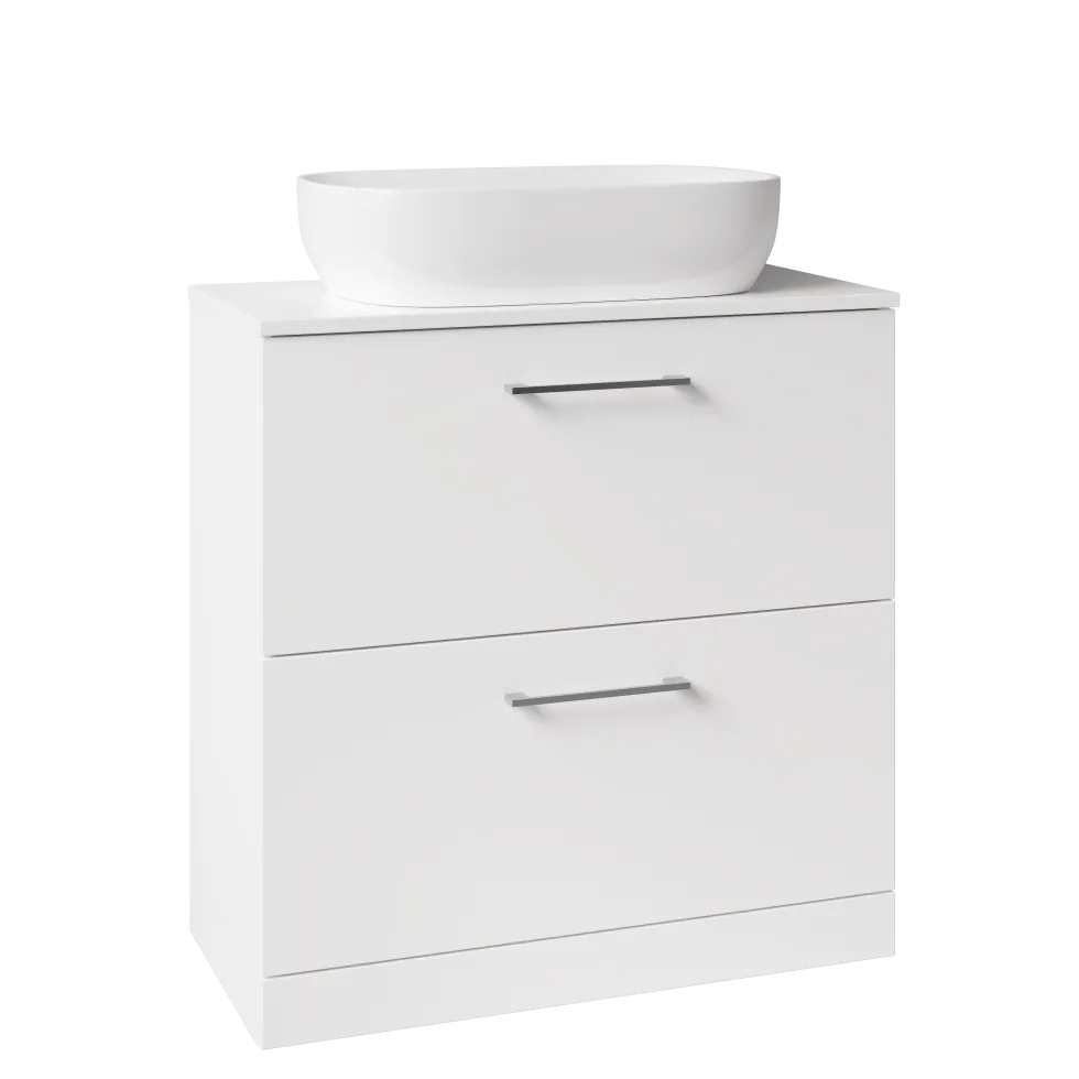Erin 800mm Floorstanding 2 Drawer Vanity Unit & Countertop