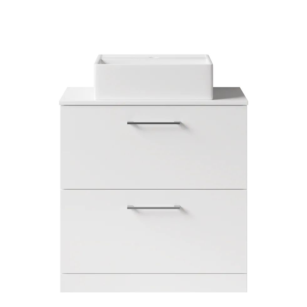 Erin 800mm Floorstanding 2 Drawer Vanity Unit & Countertop