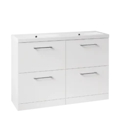 Erin 1200mm Floorstanding 4 Drawer Vanity Unit & Double Basin