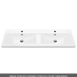 Erin 1200mm Floorstanding 4 Drawer Vanity Unit & Double Basin