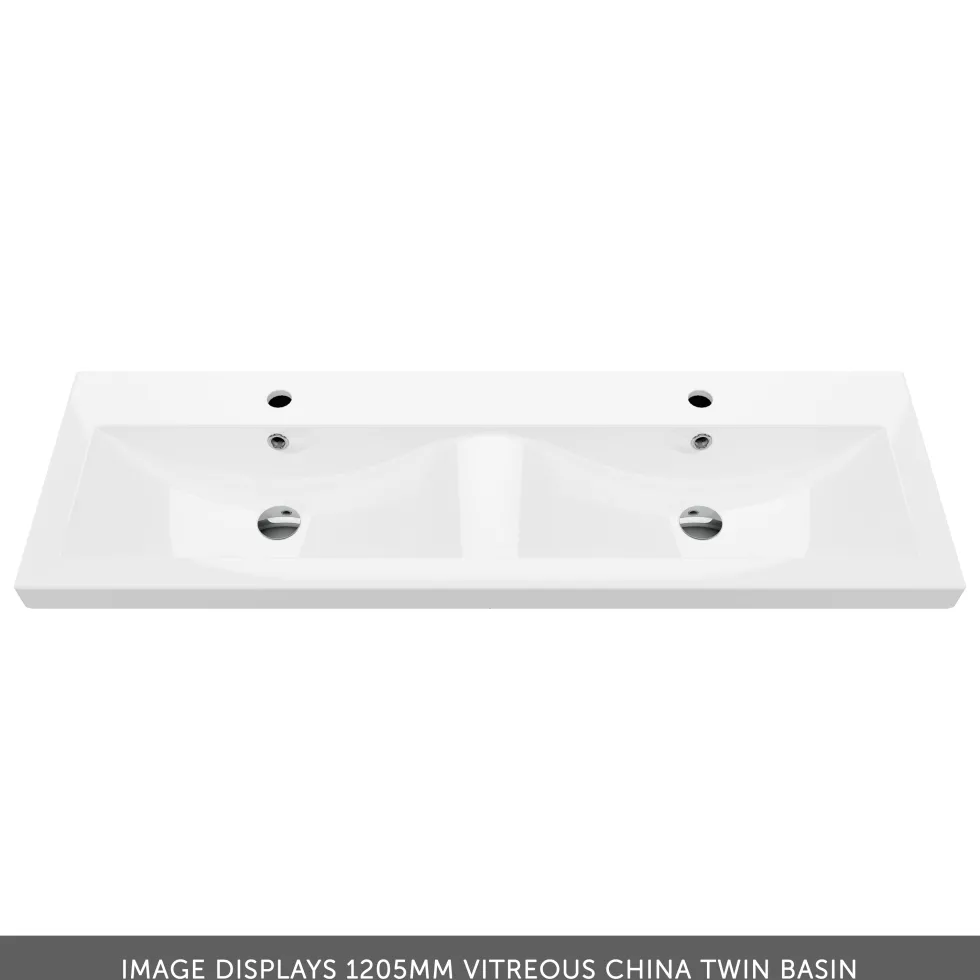 Erin 1200mm Floorstanding 4 Drawer Vanity Unit & Double Basin