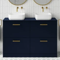 Erin 1200mm Floorstanding 4 Drawer Vanity Unit & Double Countertop
