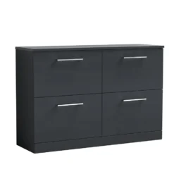 Erin 1200mm Floorstanding 4 Drawer Vanity Unit & Double Countertop