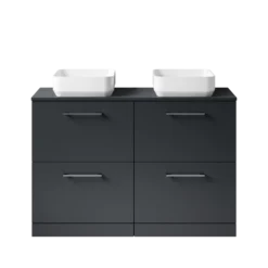 Erin 1200mm Floorstanding 4 Drawer Vanity Unit & Double Countertop