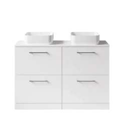 Erin 1200mm Floorstanding 4 Drawer Vanity Unit & Double Countertop