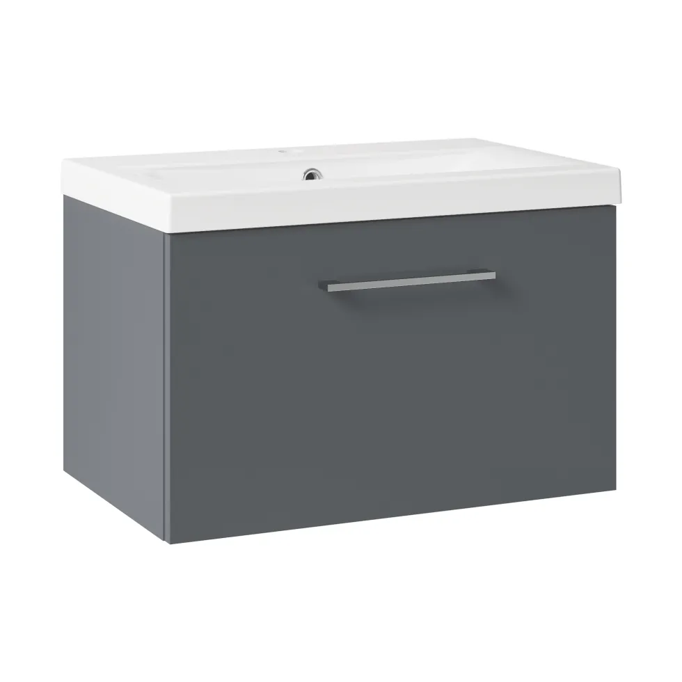 Erin 600mm Wall Mounted 1 Drawer Vanity Unit & Basin