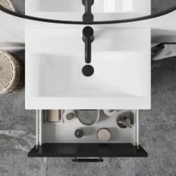 Erin 600mm Wall Mounted 1 Drawer Vanity Unit & Basin