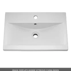Erin 600mm Wall Mounted 1 Drawer Vanity Unit & Basin