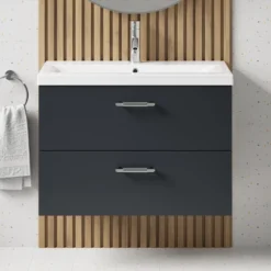 Erin 800mm Wall Mounted 2 Drawer Vanity Unit & Basin