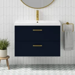 Erin 800mm Wall Mounted 2 Drawer Vanity Unit & Basin