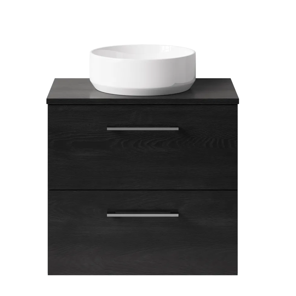 Erin 600mm Wall Mounted 2 Drawer Vanity Unit & Countertop