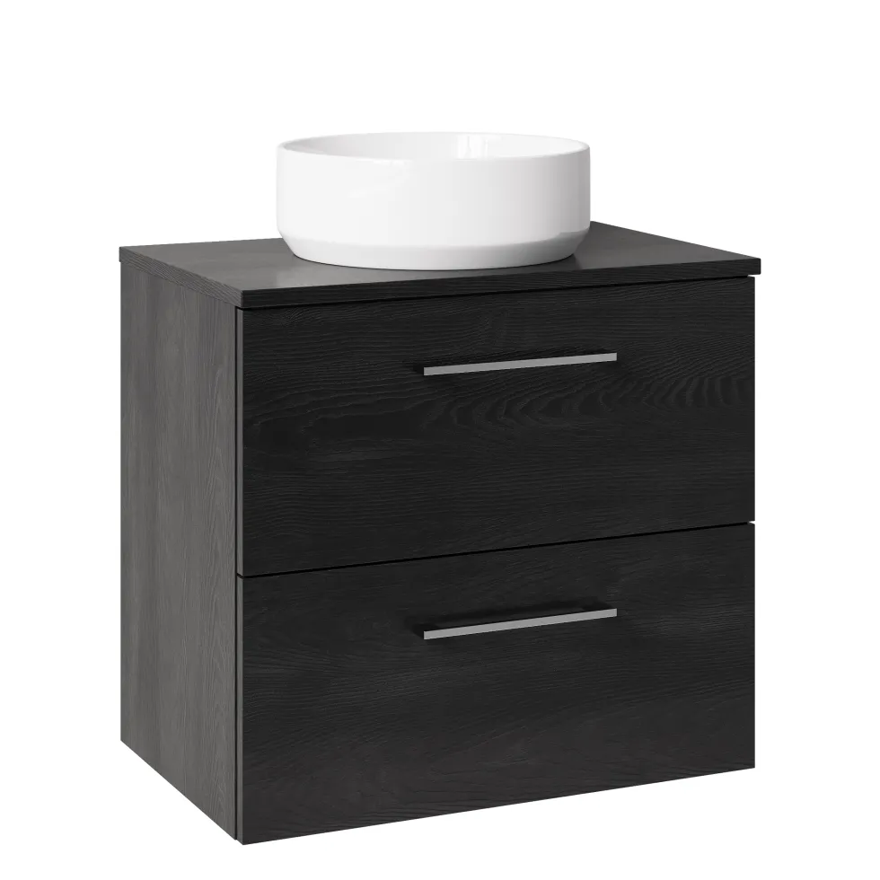 Erin 600mm Wall Mounted 2 Drawer Vanity Unit & Countertop