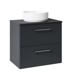 Erin 600mm Wall Mounted 2 Drawer Vanity Unit & Countertop