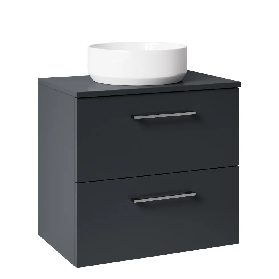 Erin 600mm Wall Mounted 2 Drawer Vanity Unit & Countertop