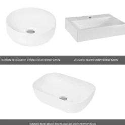 Erin 600mm Wall Mounted 2 Drawer Vanity Unit & Countertop