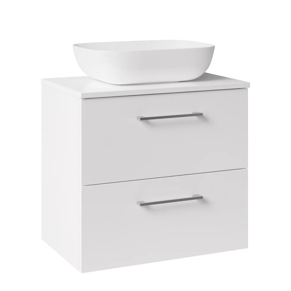 Erin 600mm Wall Mounted 2 Drawer Vanity Unit & Countertop