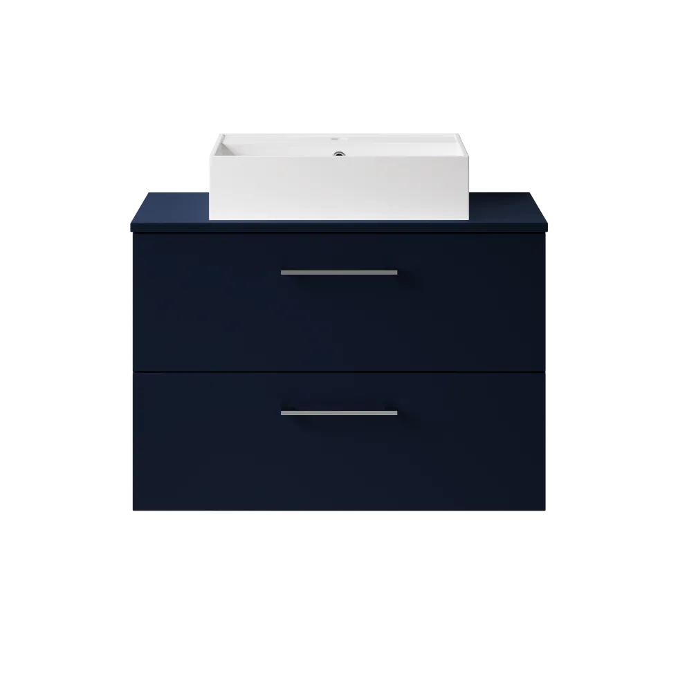 Erin 800mm Wall Mounted 2 Drawer Vanity Unit & Countertop