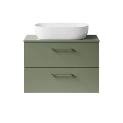 Erin 800mm Wall Mounted 2 Drawer Vanity Unit & Countertop