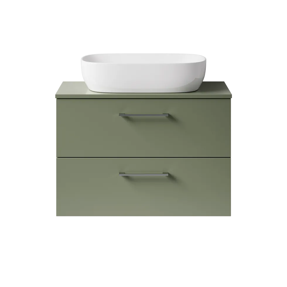 Erin 800mm Wall Mounted 2 Drawer Vanity Unit & Countertop
