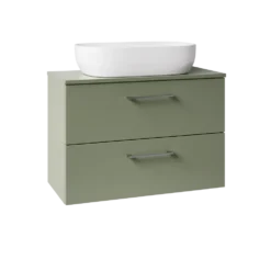 Erin 800mm Wall Mounted 2 Drawer Vanity Unit & Countertop