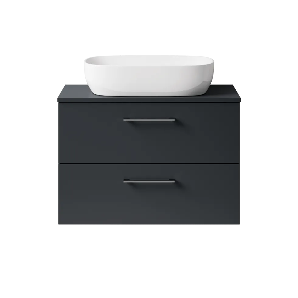 Erin 800mm Wall Mounted 2 Drawer Vanity Unit & Countertop