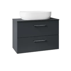 Erin 800mm Wall Mounted 2 Drawer Vanity Unit & Countertop