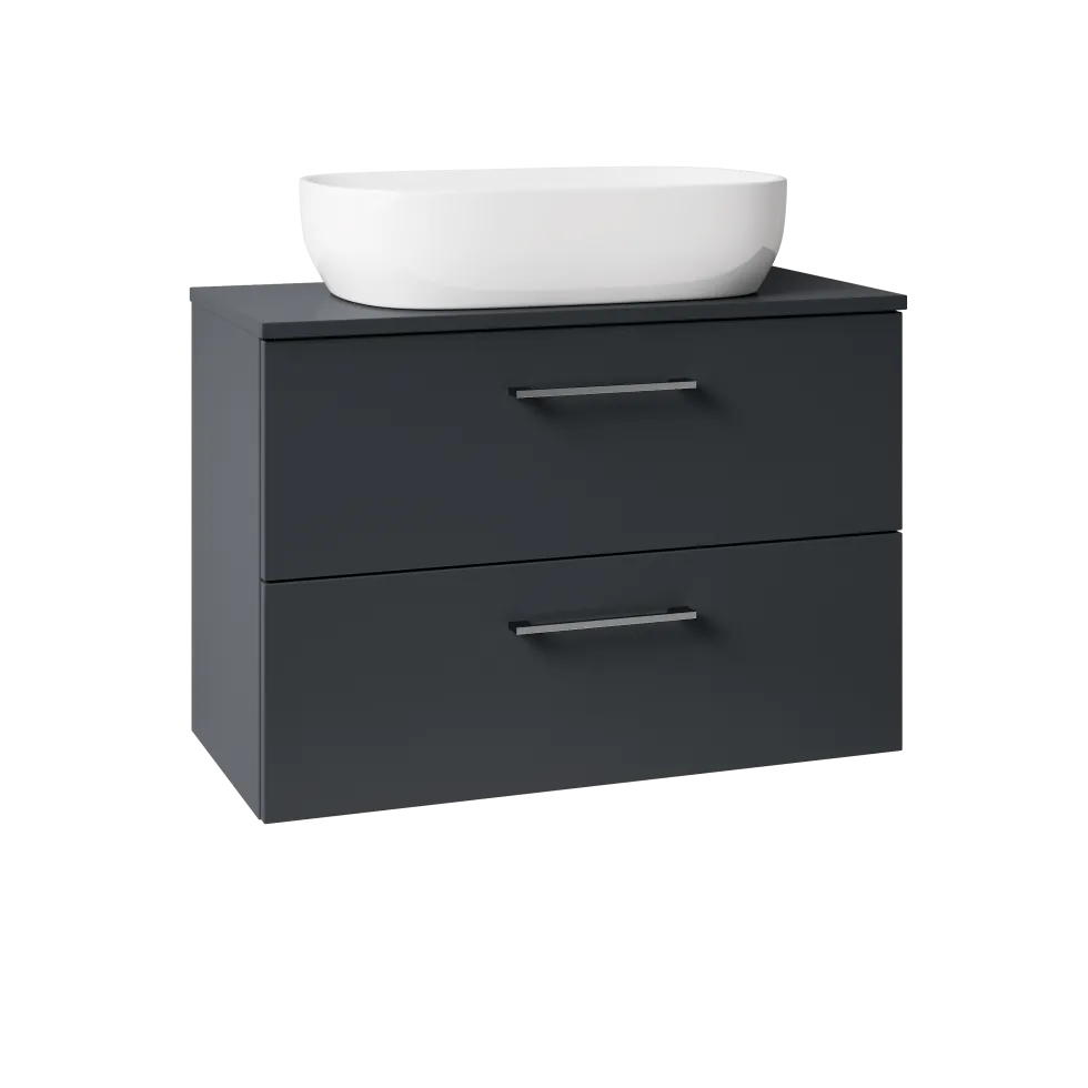Erin 800mm Wall Mounted 2 Drawer Vanity Unit & Countertop