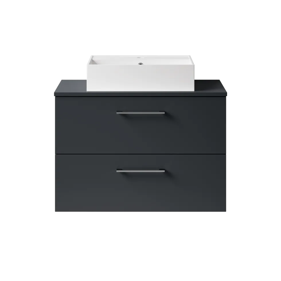 Erin 800mm Wall Mounted 2 Drawer Vanity Unit & Countertop