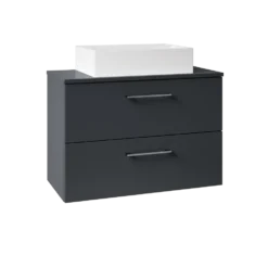 Erin 800mm Wall Mounted 2 Drawer Vanity Unit & Countertop