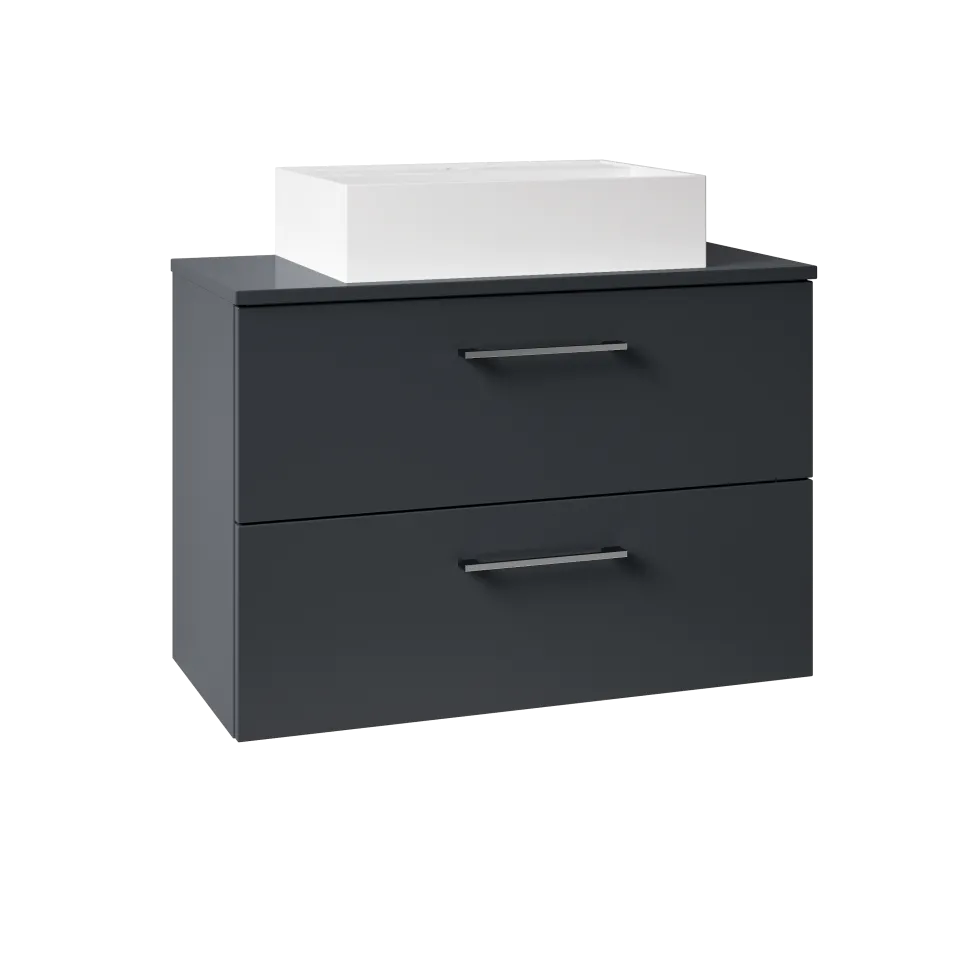 Erin 800mm Wall Mounted 2 Drawer Vanity Unit & Countertop