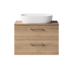 Erin 800mm Wall Mounted 2 Drawer Vanity Unit & Countertop