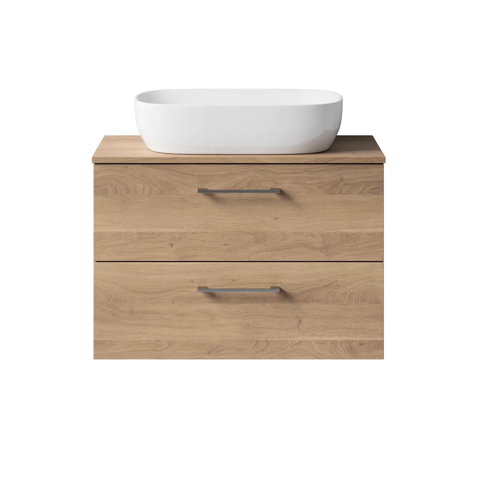 Erin 800mm Wall Mounted 2 Drawer Vanity Unit & Countertop
