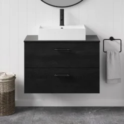 Erin 800mm Wall Mounted 2 Drawer Vanity Unit & Countertop