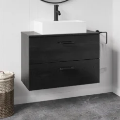 Erin 800mm Wall Mounted 2 Drawer Vanity Unit & Countertop