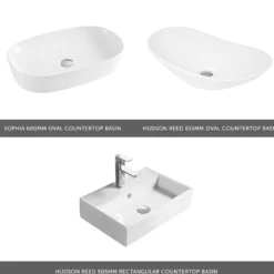 Erin 800mm Wall Mounted 2 Drawer Vanity Unit & Countertop