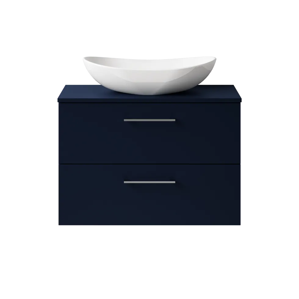 Erin 800mm Wall Mounted 2 Drawer Vanity Unit & Countertop