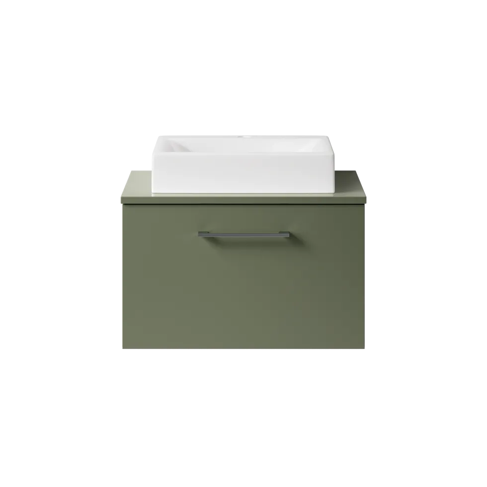 Erin 600mm Wall Mounted 1 Drawer Vanity Unit & Countertop