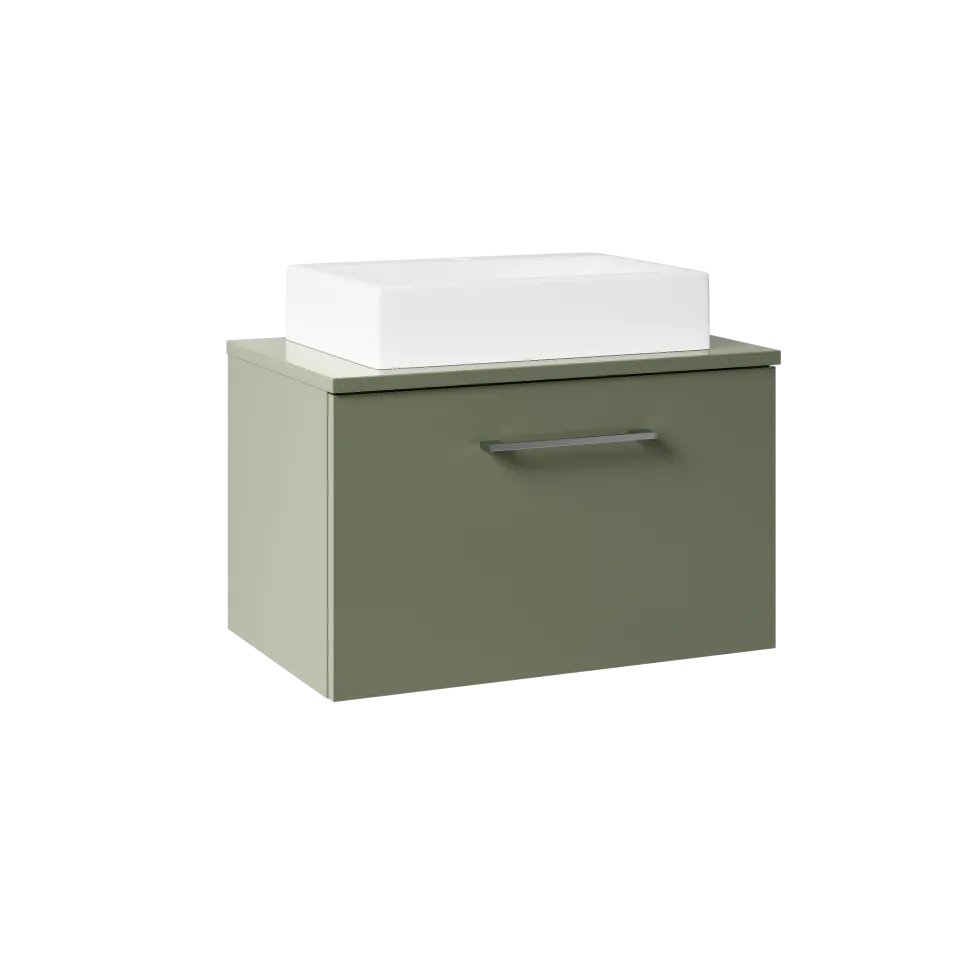 Erin 600mm Wall Mounted 1 Drawer Vanity Unit & Countertop