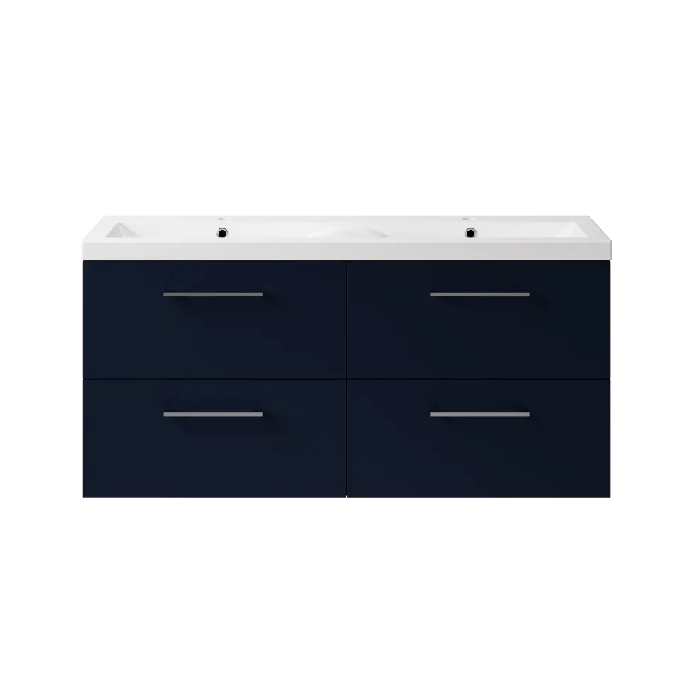 Erin 1200mm Wall Mounted 4 Drawer Vanity Unit & Double Basin
