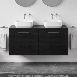 Erin 1200mm Wall Mounted 4 Drawer Vanity Unit & Double Countertop