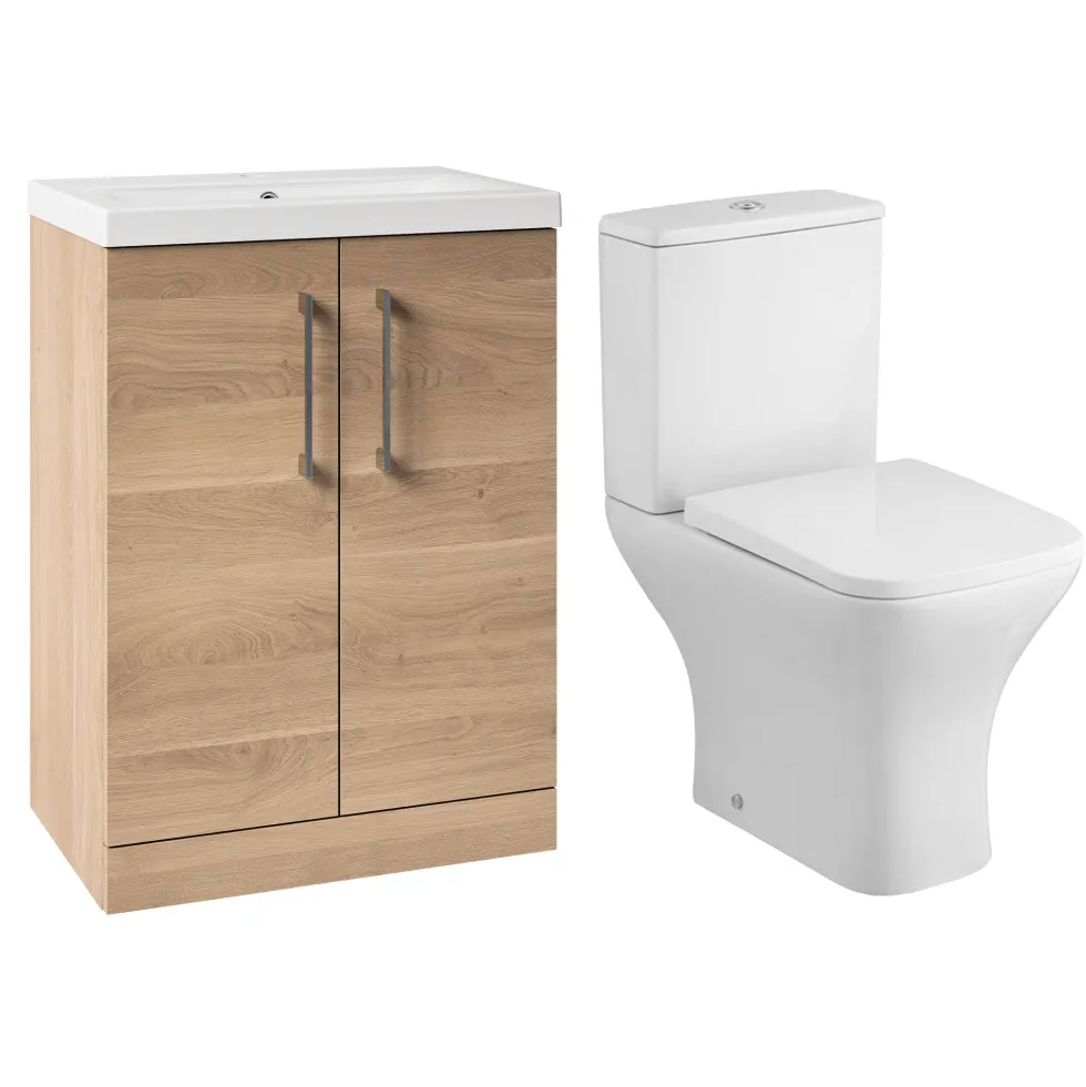 Erin Rimless Toilet & Vanity Unit Bathroom Set