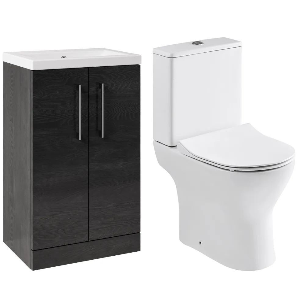 Erin Rimless Toilet & Vanity Unit Bathroom Suite Set