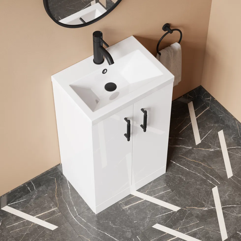 Erin Rimless Toilet & Vanity Unit Bathroom Suite Set